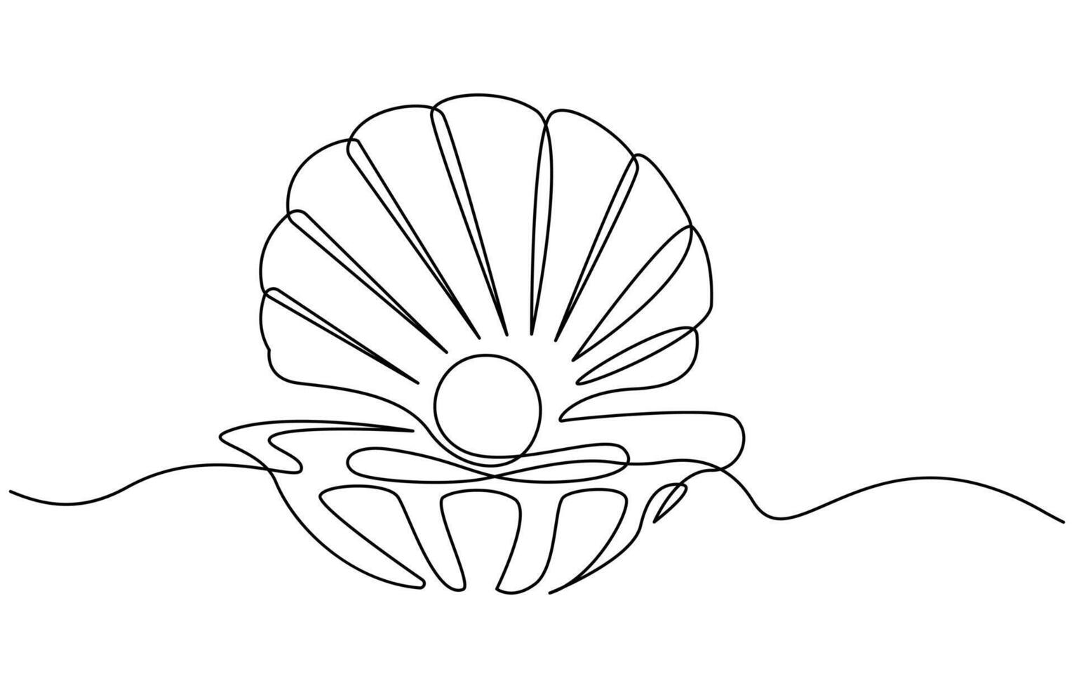 Continuous unilinear pattern of shells vector