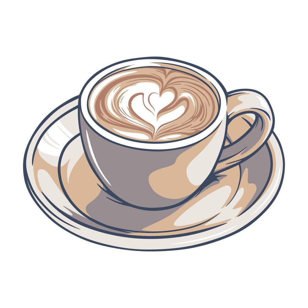 Ceramic coffee cup vector