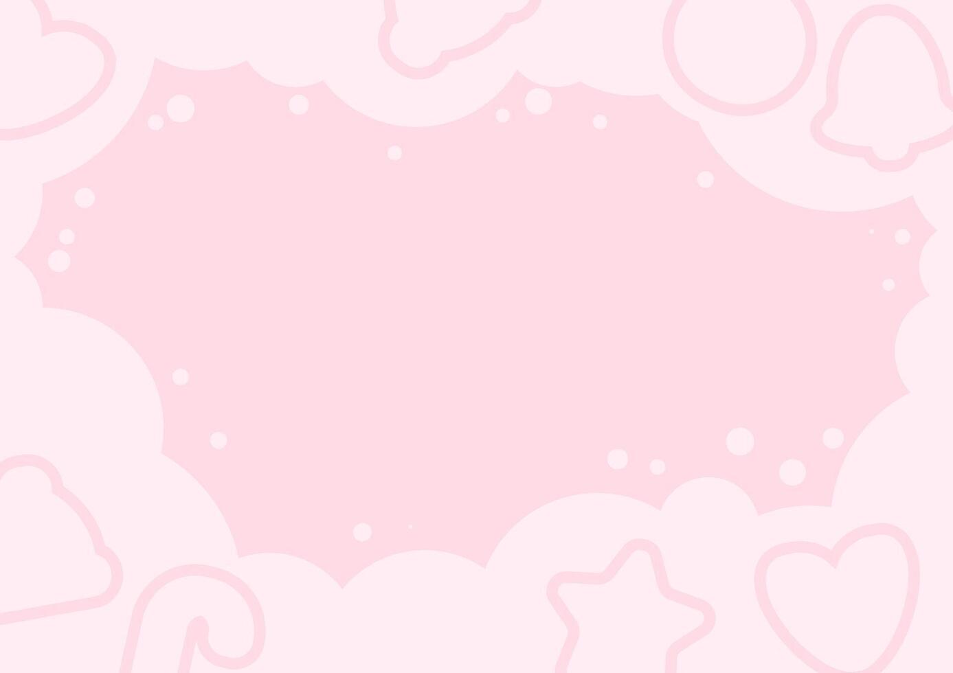 Cozy pink Christmas background with flour and traces of gingerbread molds vector