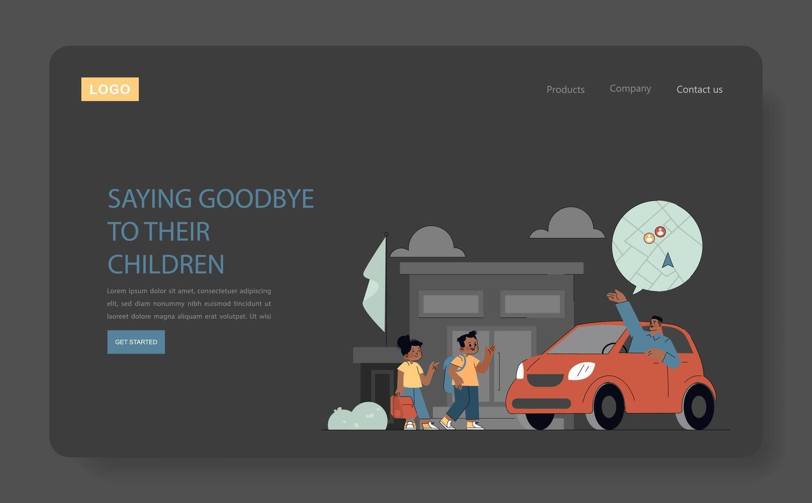 one day of builder. Flat Illustration vector