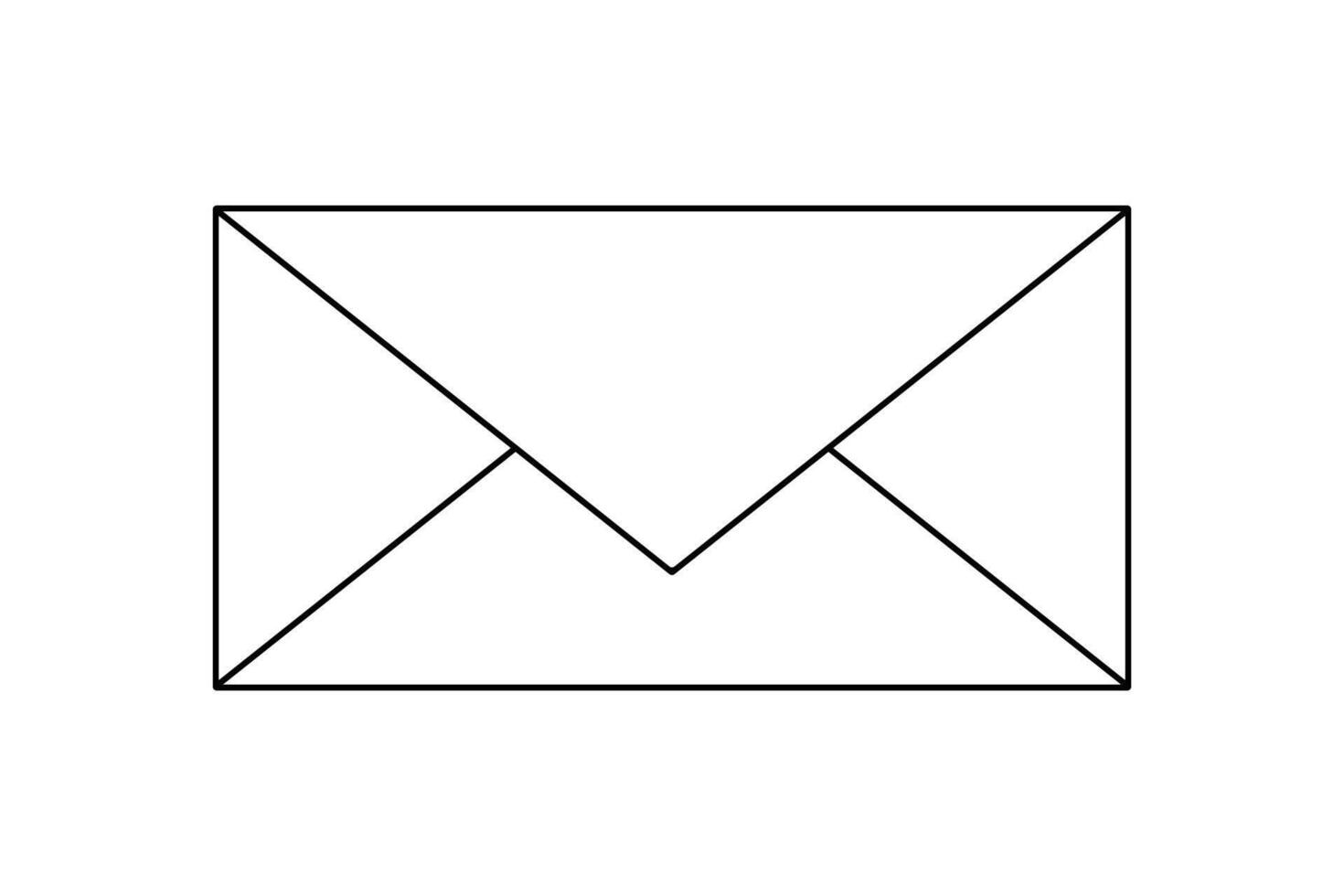 email icon outline design vector