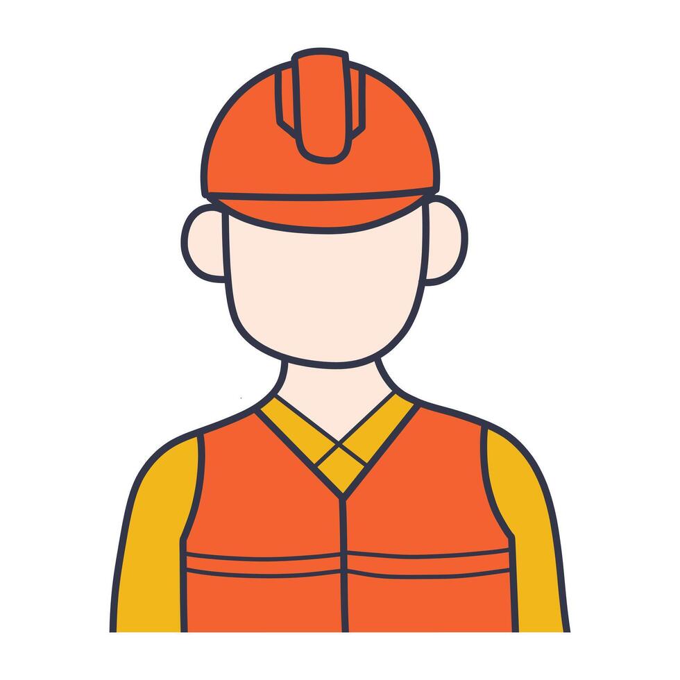 construction worker icon illustration vector