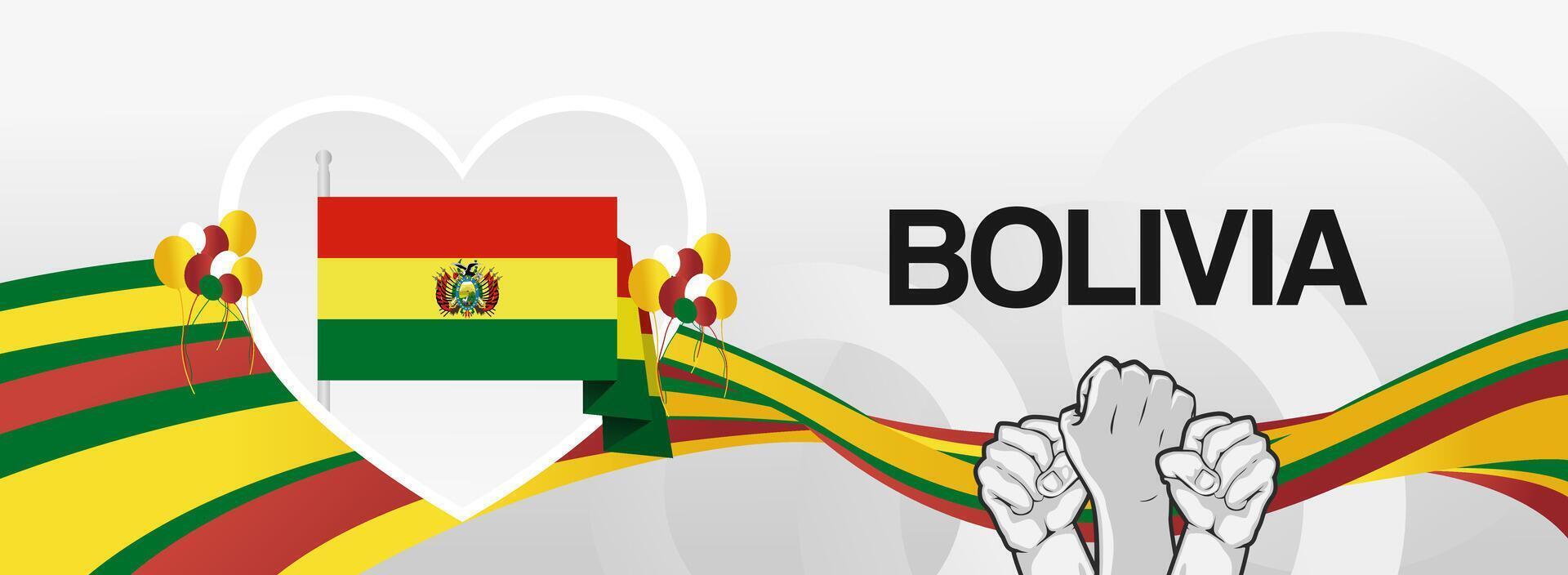 Elevate your Independence Day celebrations with beautiful banner designs specific to Bolivia. vector