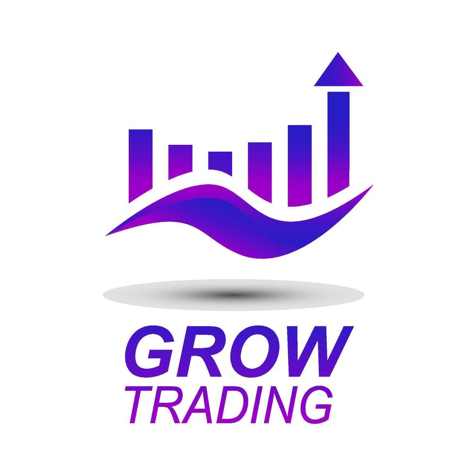 Trade logos grow fast and profit fast vector