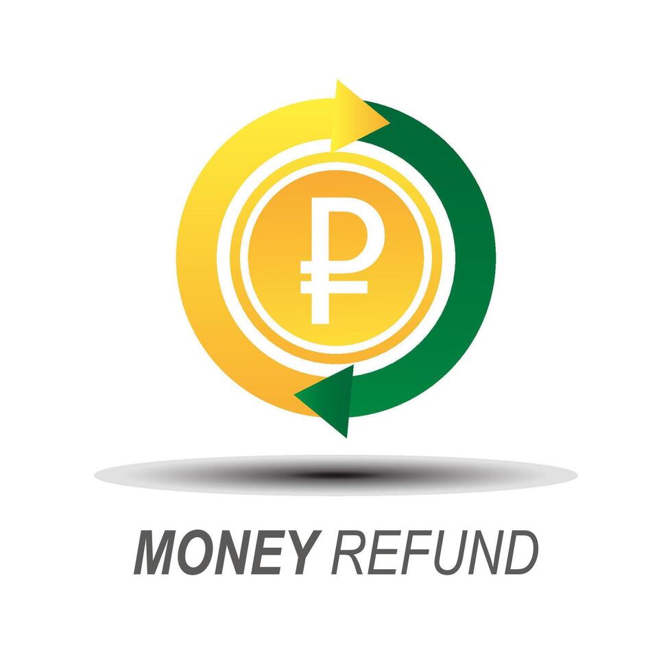 Illustration of icon returning rubble money vector