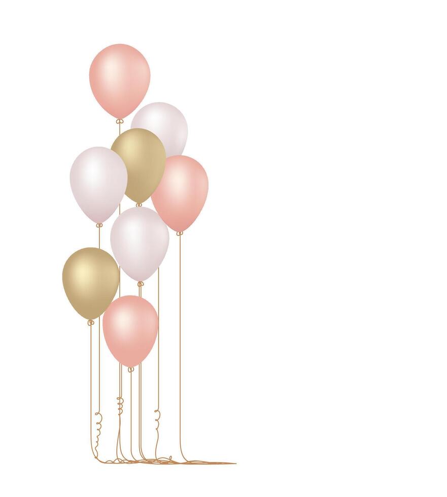 Festive balloons for decoration vector
