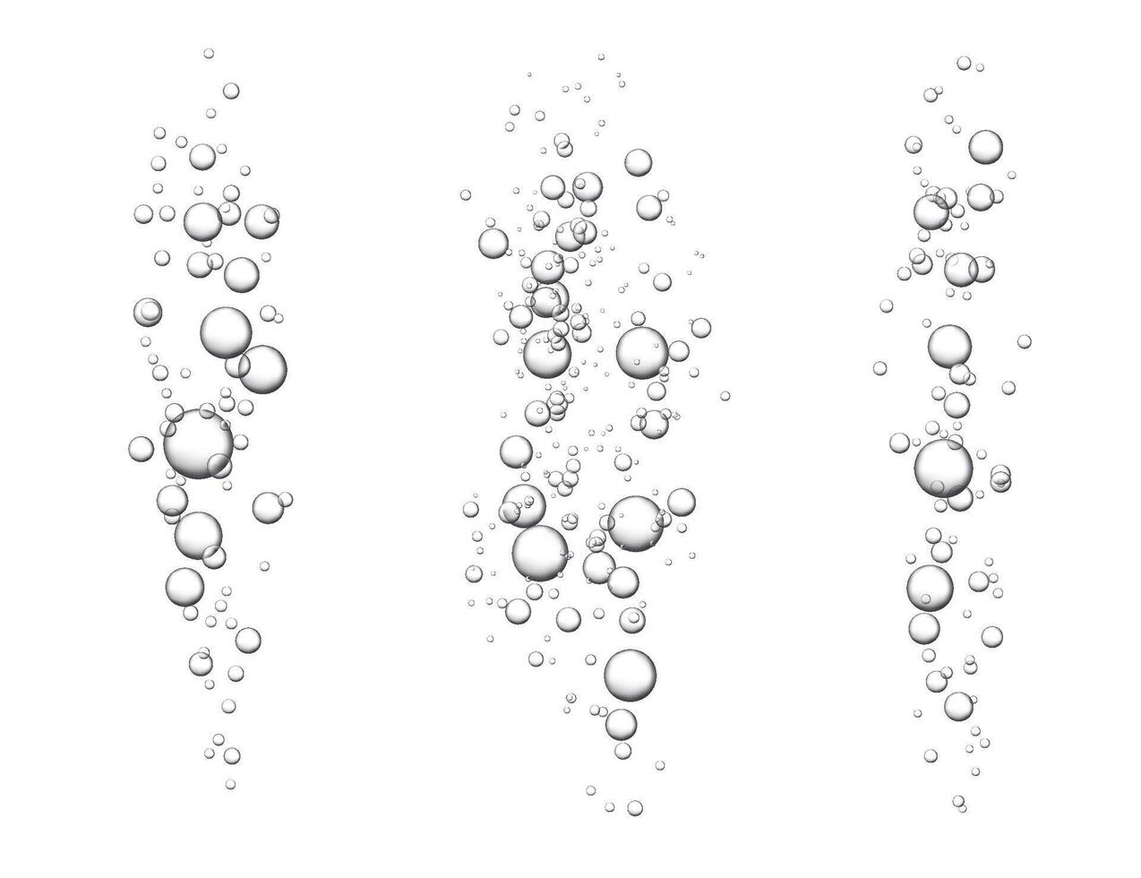 Set of Fizzy drink. The texture of the air bubbles. Soda. Circles are going up vector