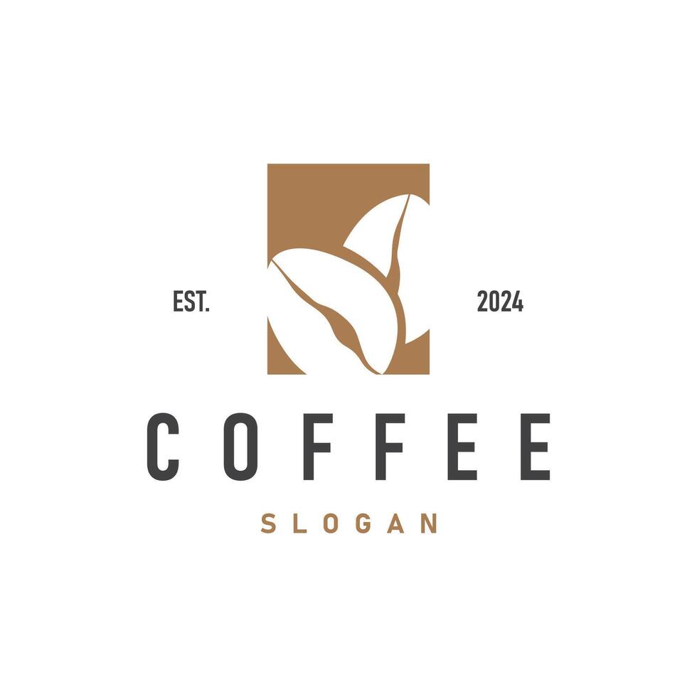 coffee bean drink simple concept vector