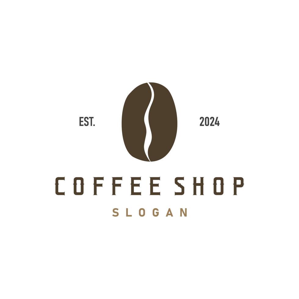 retro design logo coffee simple concept template vector