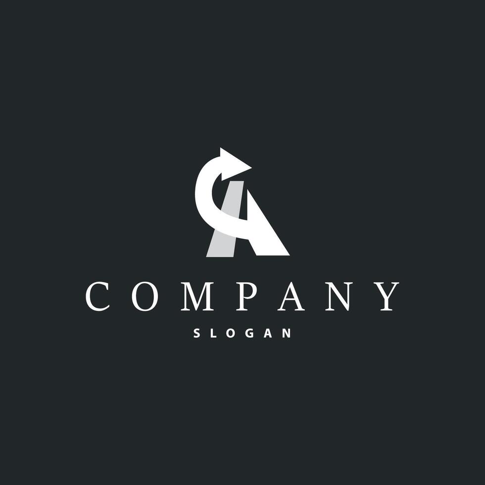 Minimal Initial A Letter Logo vector