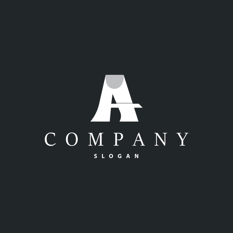 Minimal Initial A Letter Logo Modern Icon Template Element vector