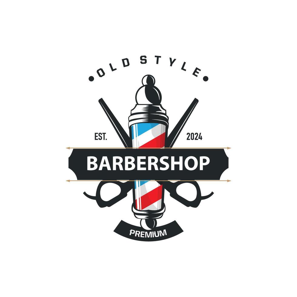 Barbershop Logo Typography vector