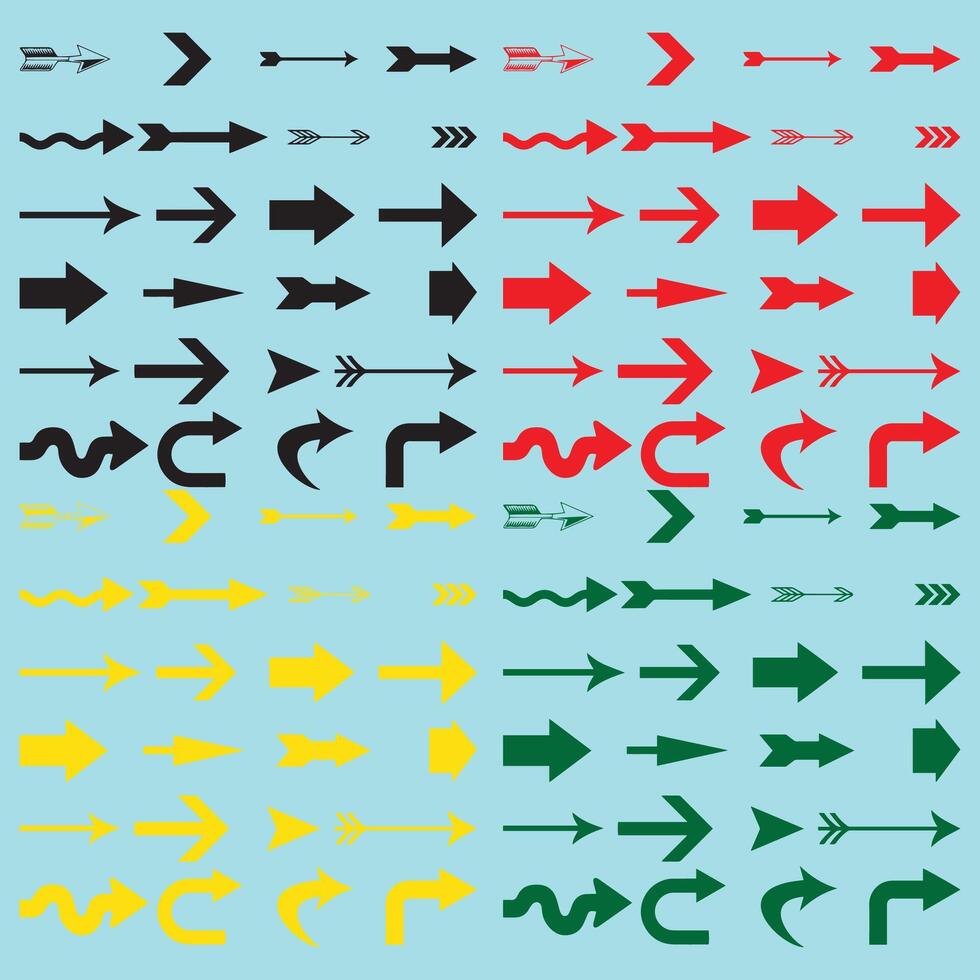 This image features a variety of arrows vector