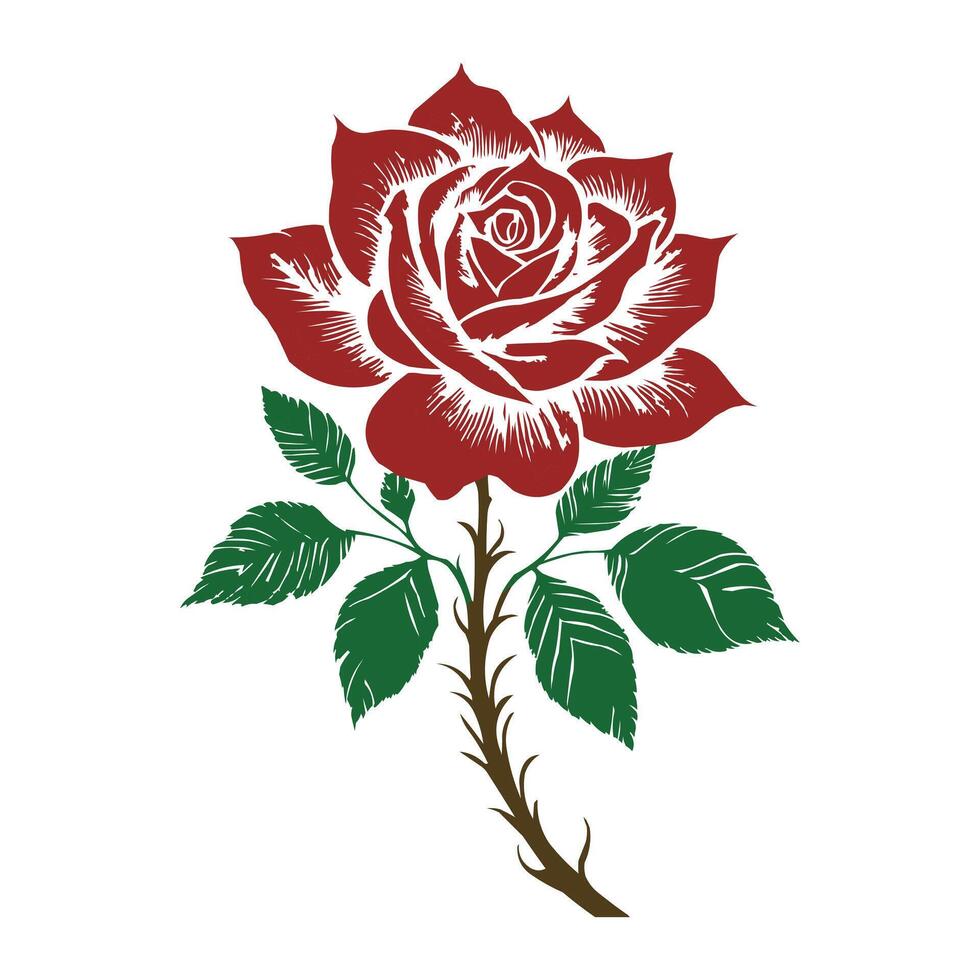 rose read silhouettes vector