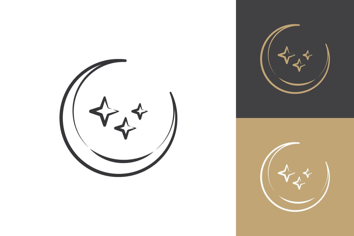 Moon Elegant Logo Template Icon vector