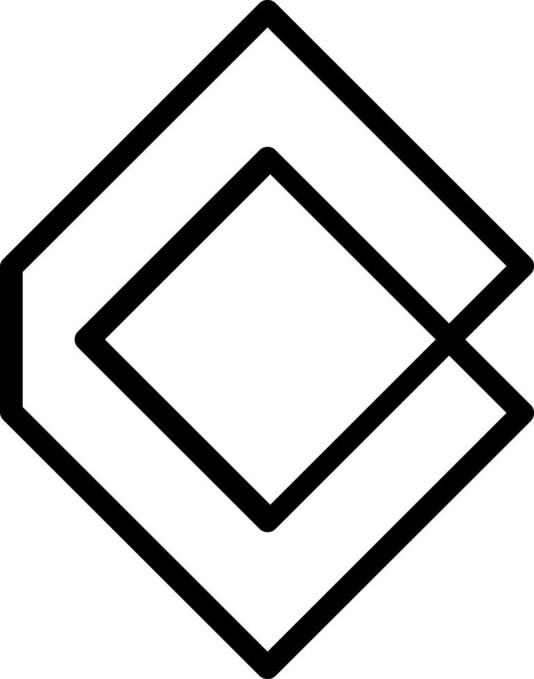 Geometric shape for minimalist logo vector