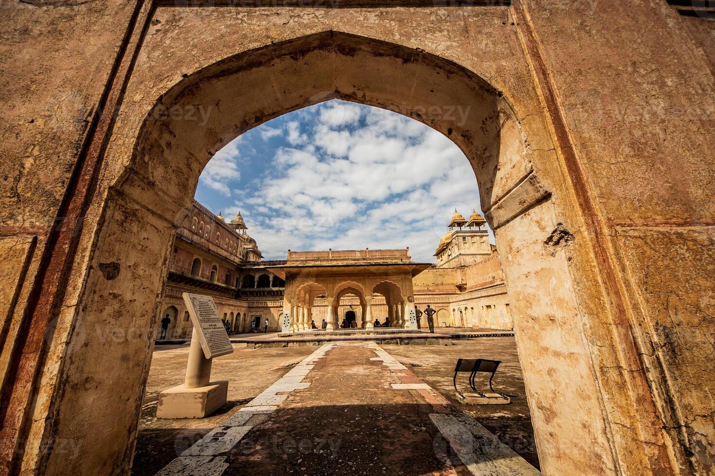 The courtyard of the palace of the prince of udaipur, rajasthan, photo