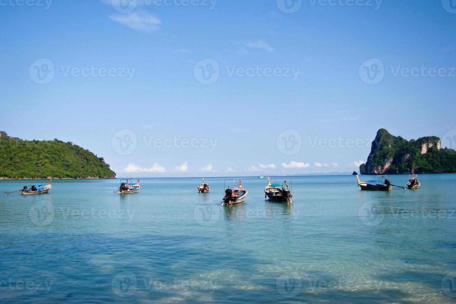 A blue sky with white clouds photo