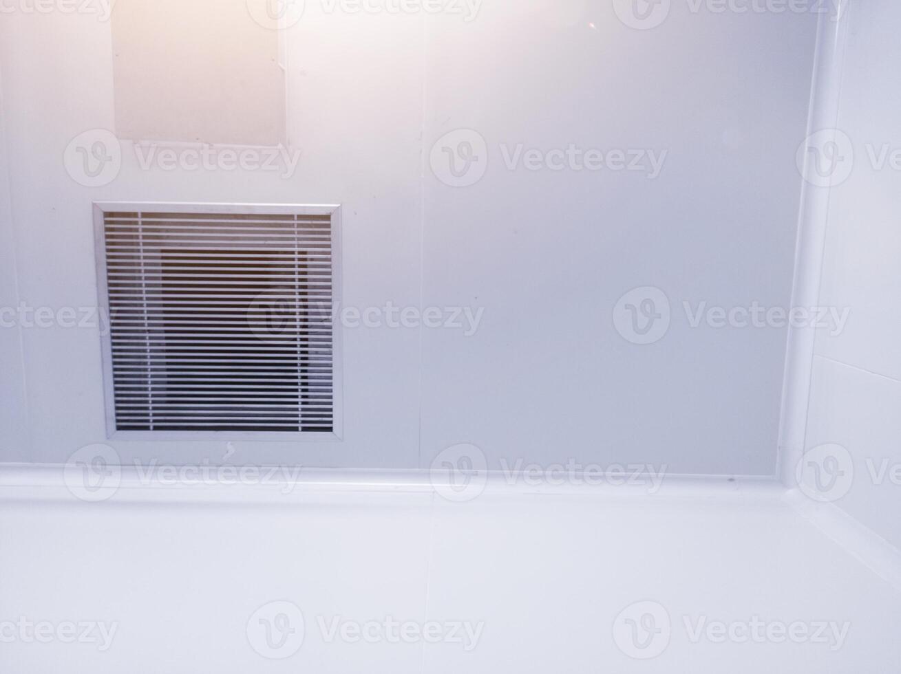 Ceiling of factory interrior ventilation with low temperature of an industrial cold storage room. photo