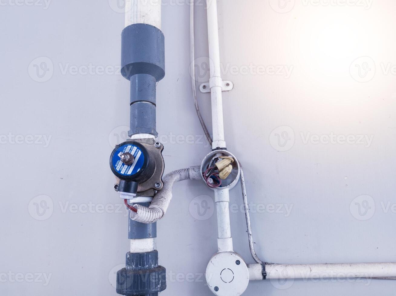 Installation control solenoid valve for control water pressure line. photo