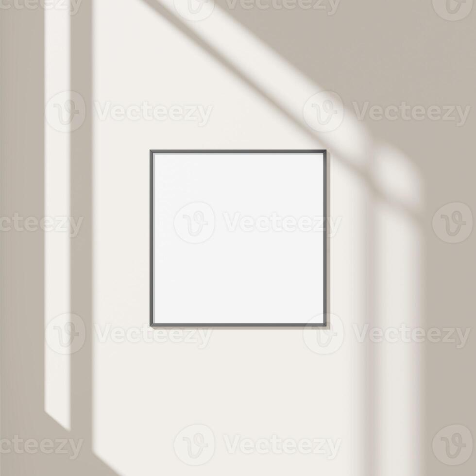 Empty framed canvas for mockups and art illustrations photo