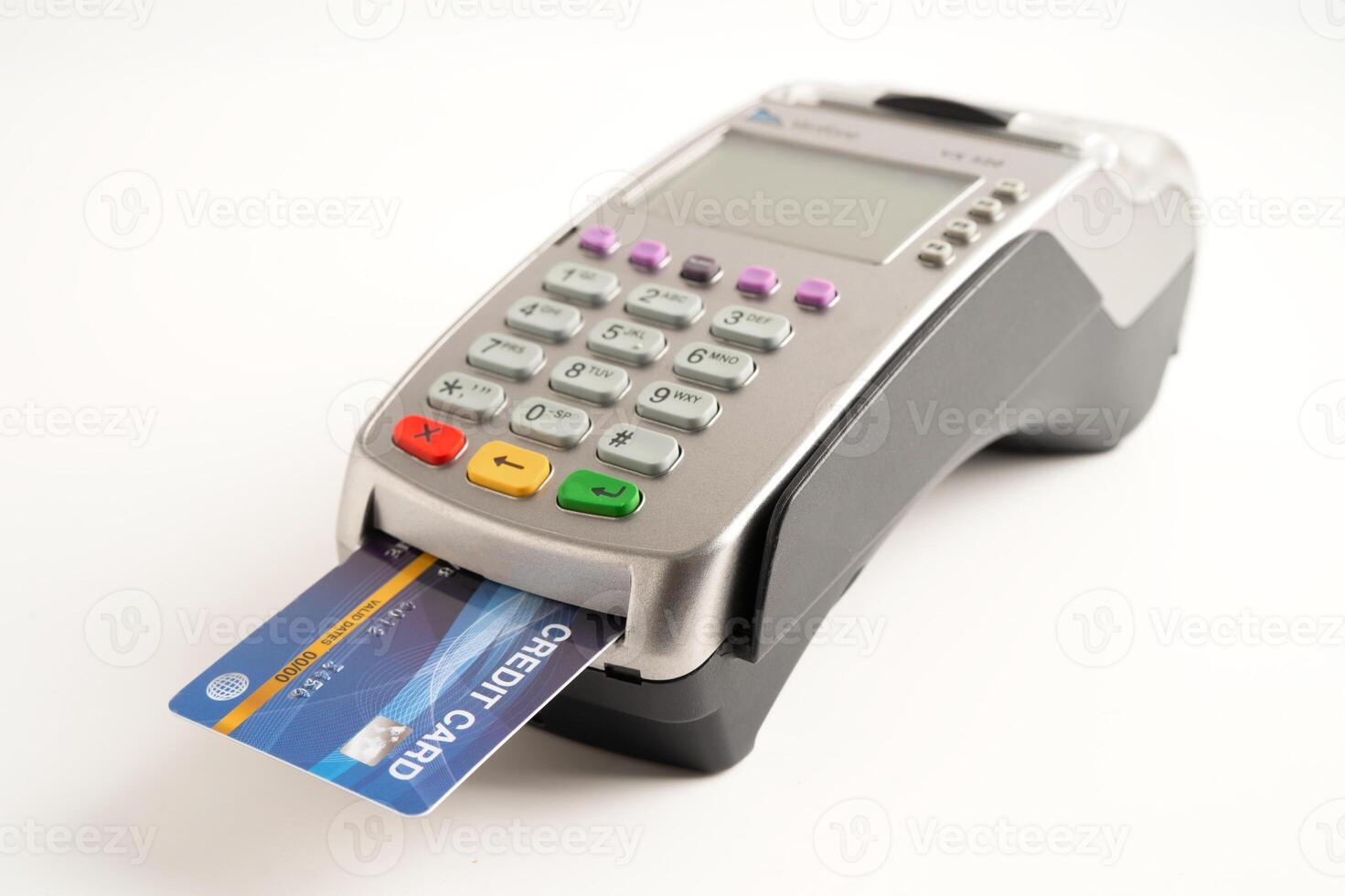Payment POS terminal technology for finance and shopping business. photo