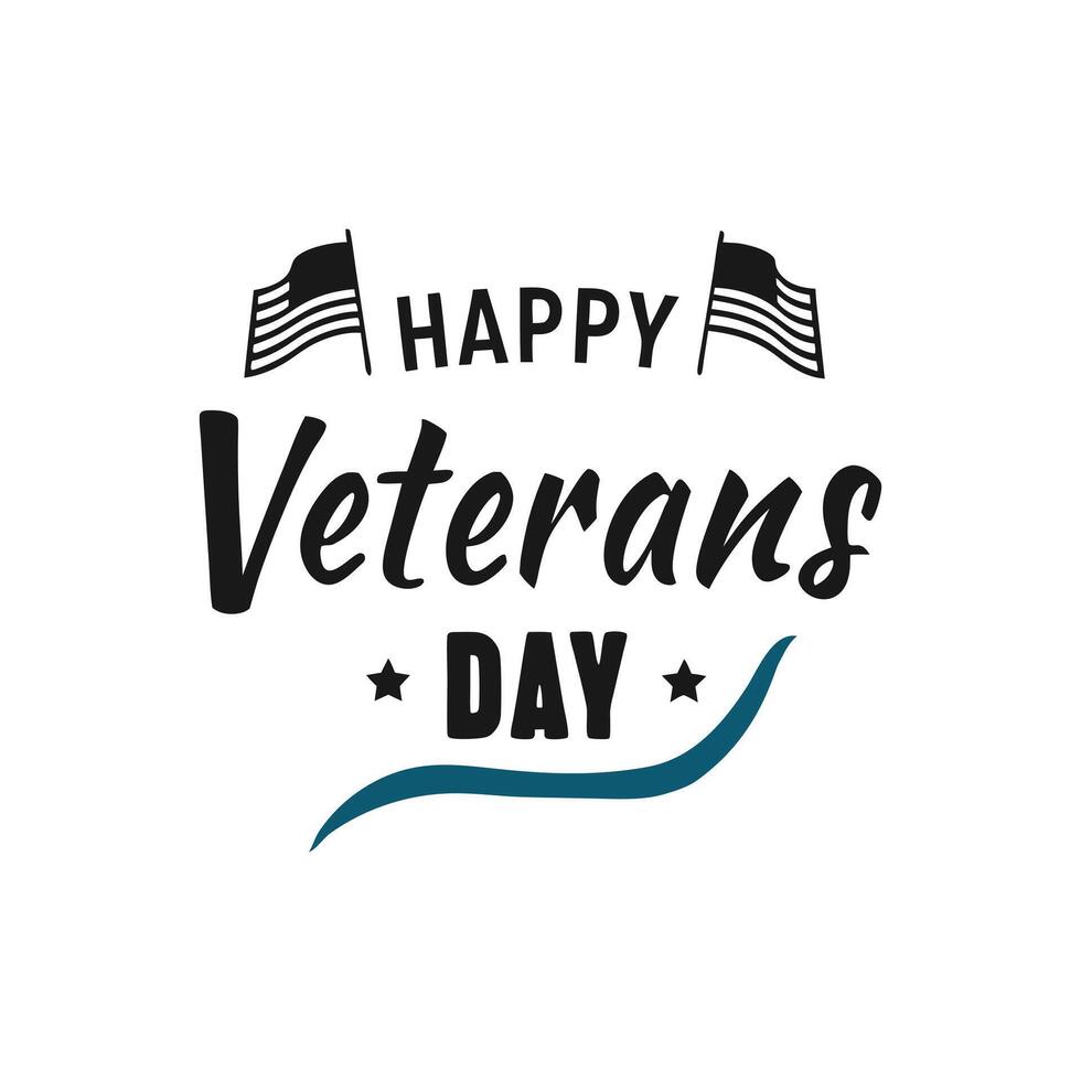 Happy Veterans Day Honoring Sacrifice and Service vector