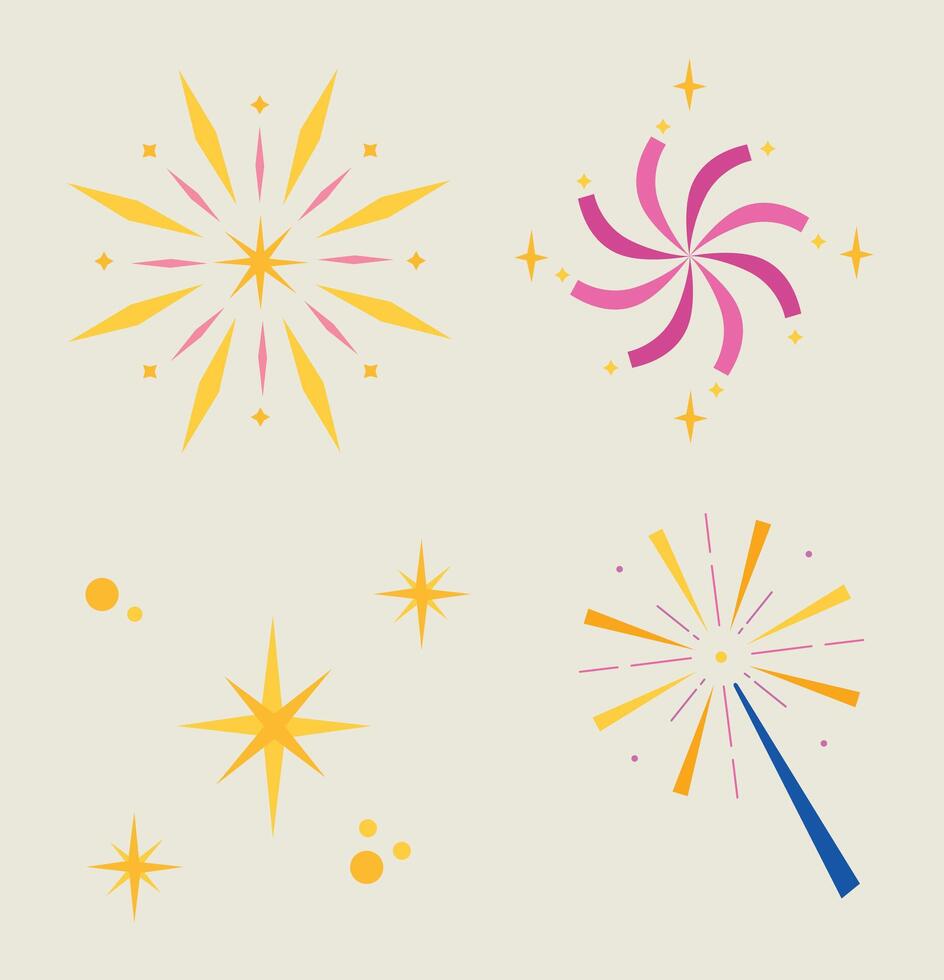 Colorfull Fireworks illustration vector