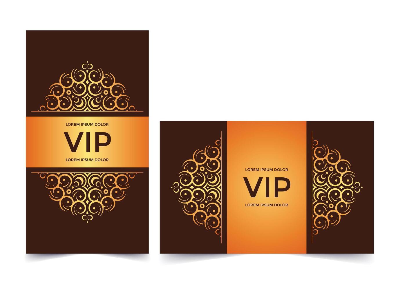 luxury dark vip card in ornament texture vector