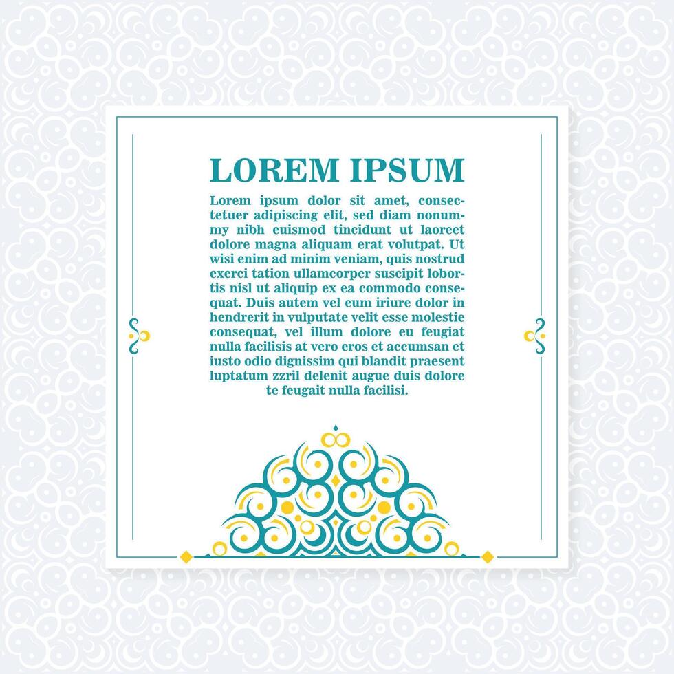 Colorful calligraphy square ornament border line vector