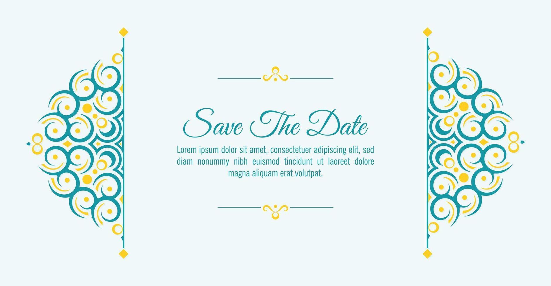 Colorful invitation background style ornamental pattern vector
