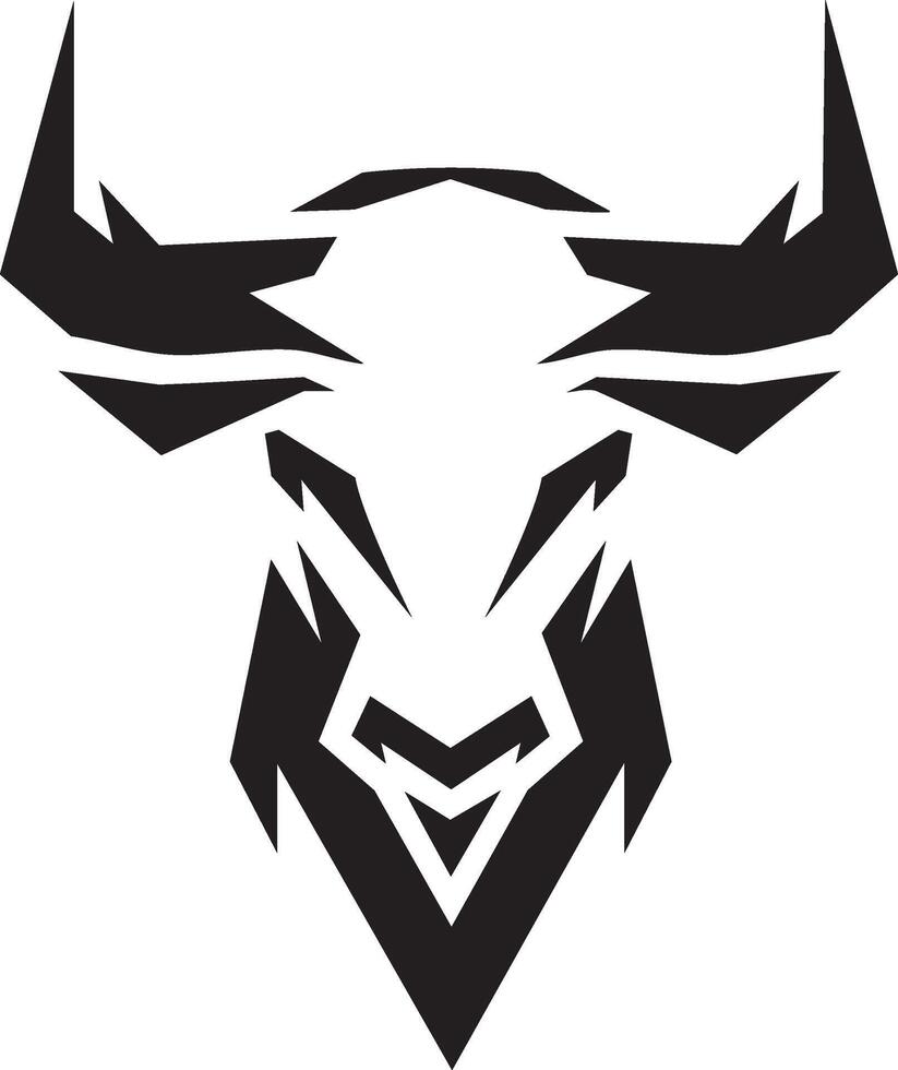 Abstract Bull Head Logo Design vector
