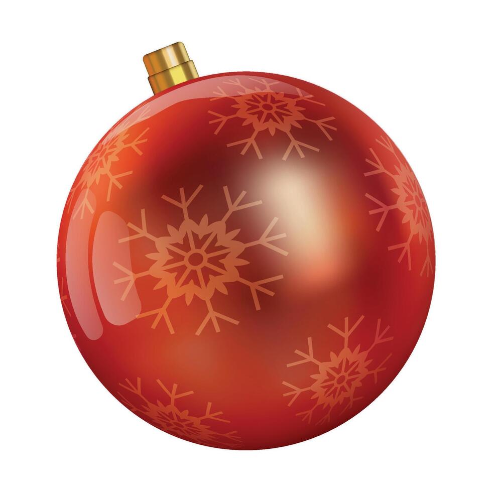 Christmas ball ornament design isolated on white background vector