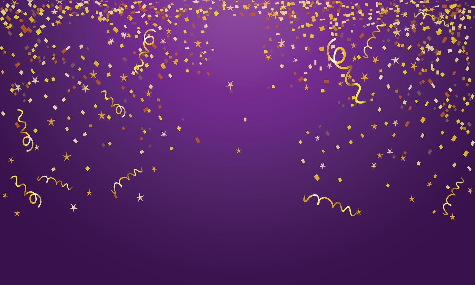realistic golden confetti background Luxury background with confetti falling down vector