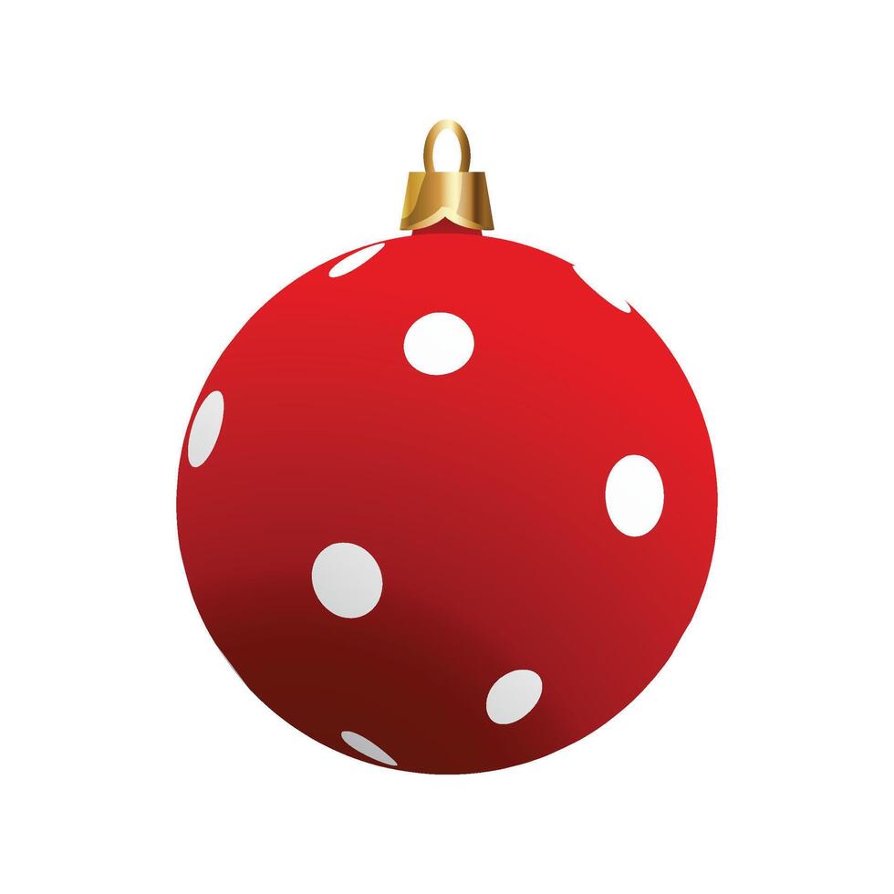 Christmas ball ornament design on a white vector