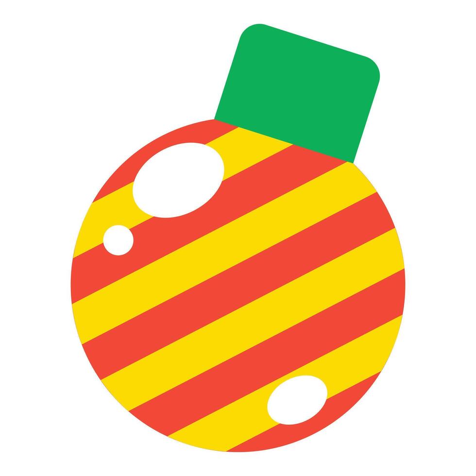 Christmas ball ornament illustration isolated on white vector