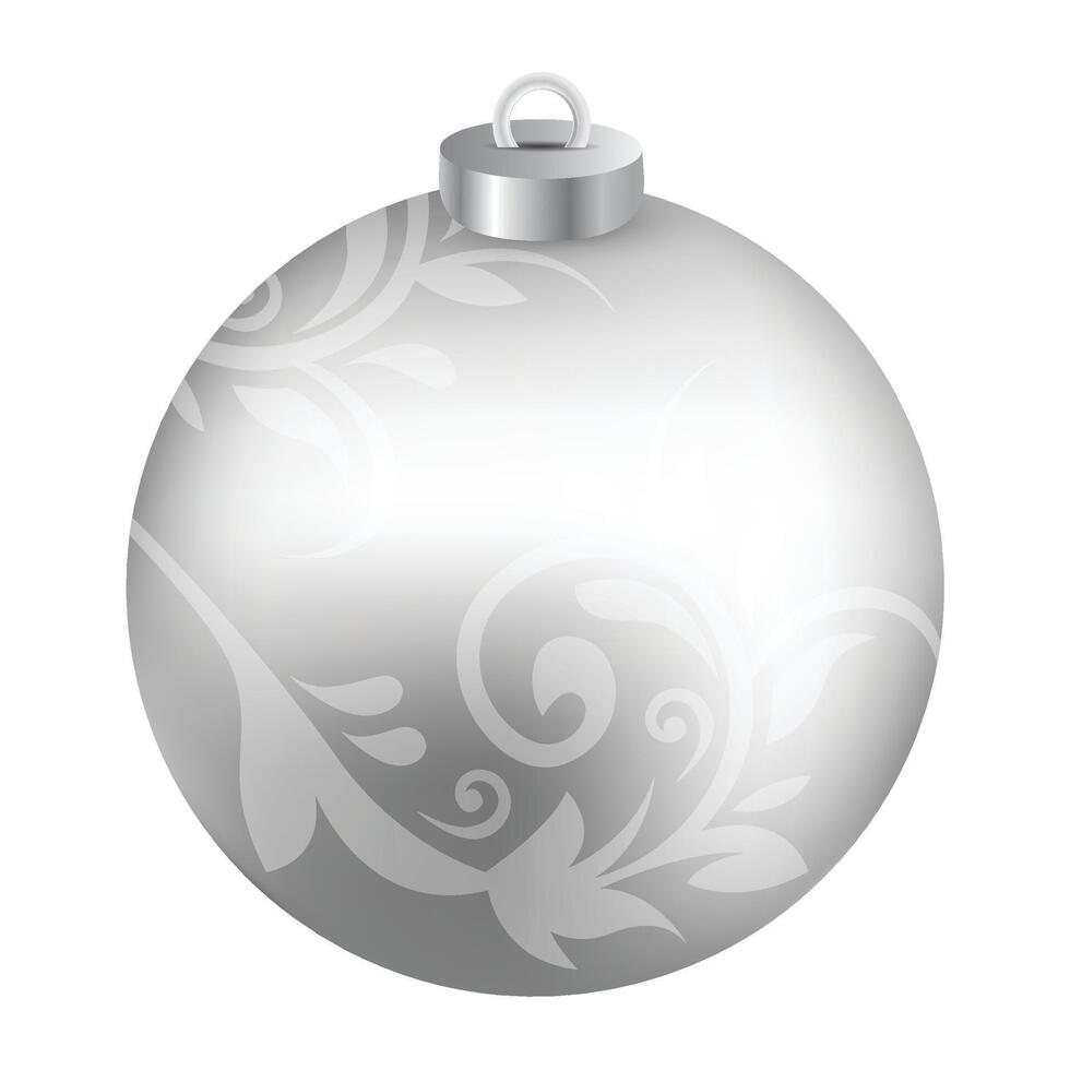 Christmas ball ornament isolated illustration on white vector