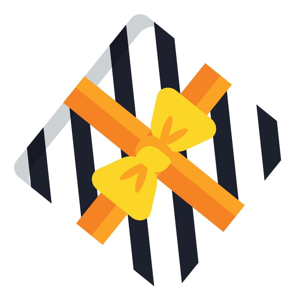 gift box present isolated illustration on the white vector