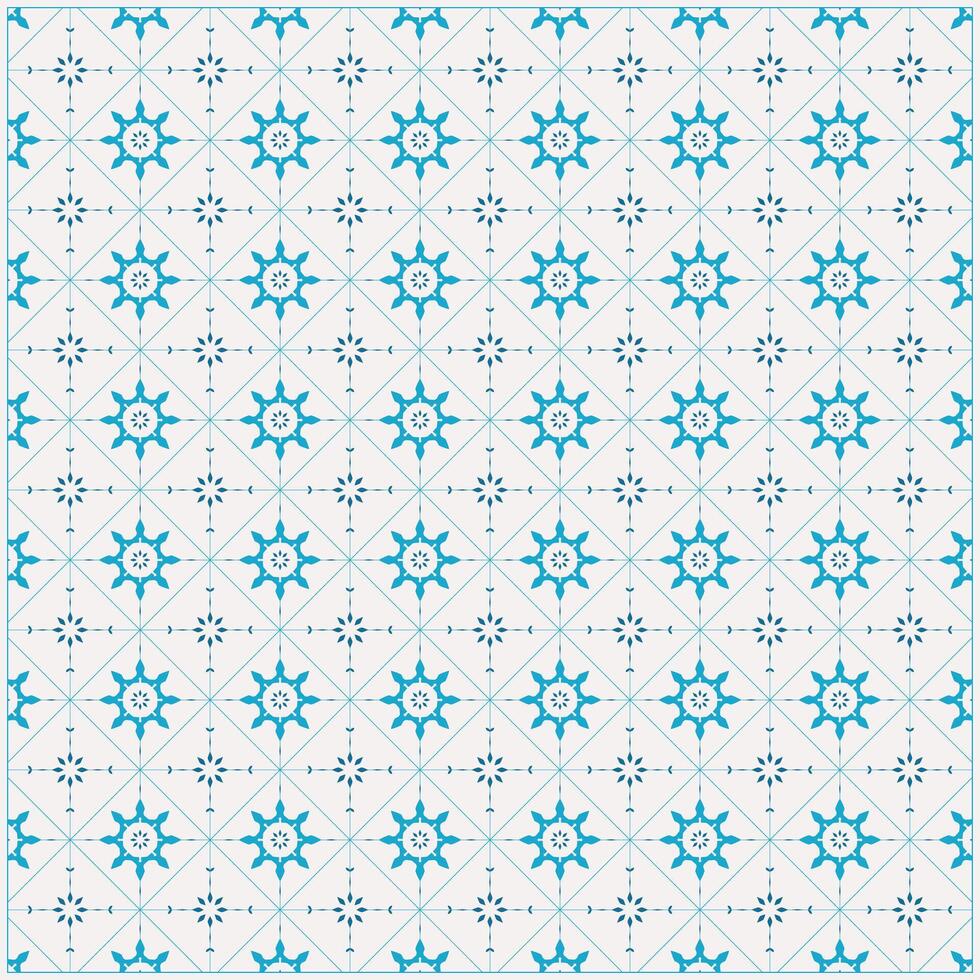 unique ornament pattern with blue rhombus lines vector