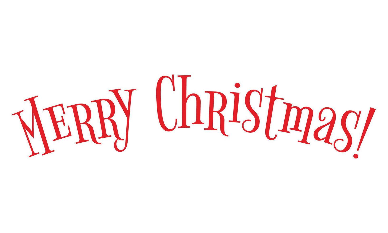 Merry Christmas calligraphy illustration on white vector