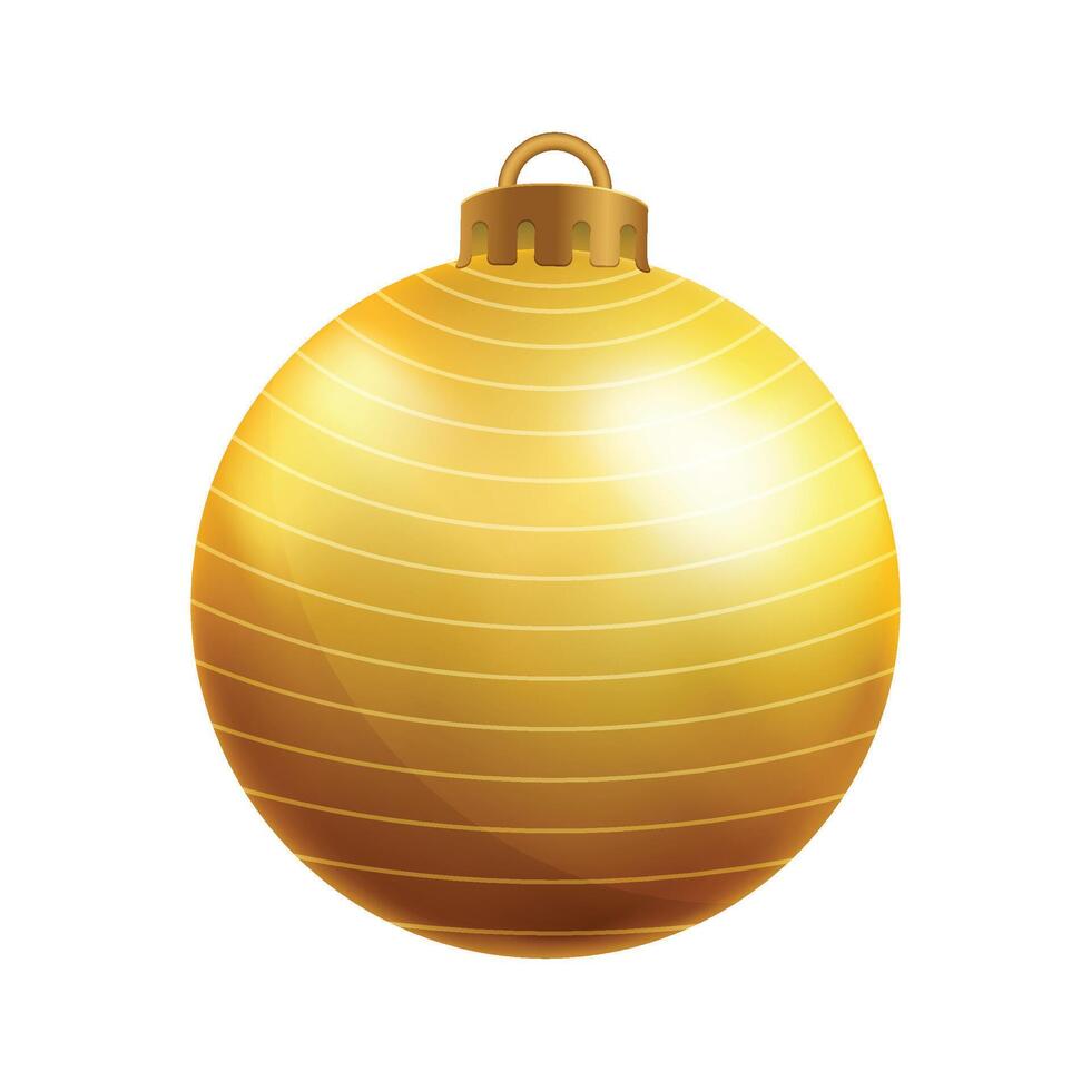 Christmas ball ornament isolated on white vector