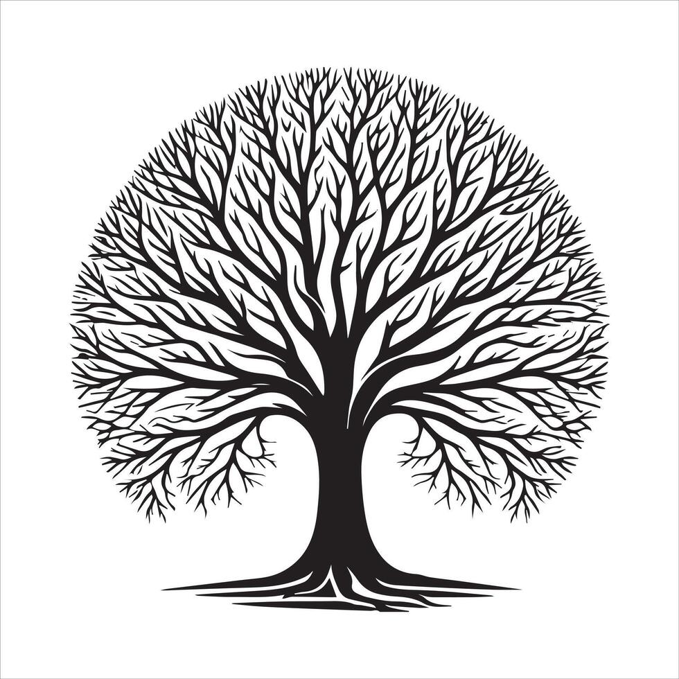 Ancient Celtic Tree Life Logo Design vector