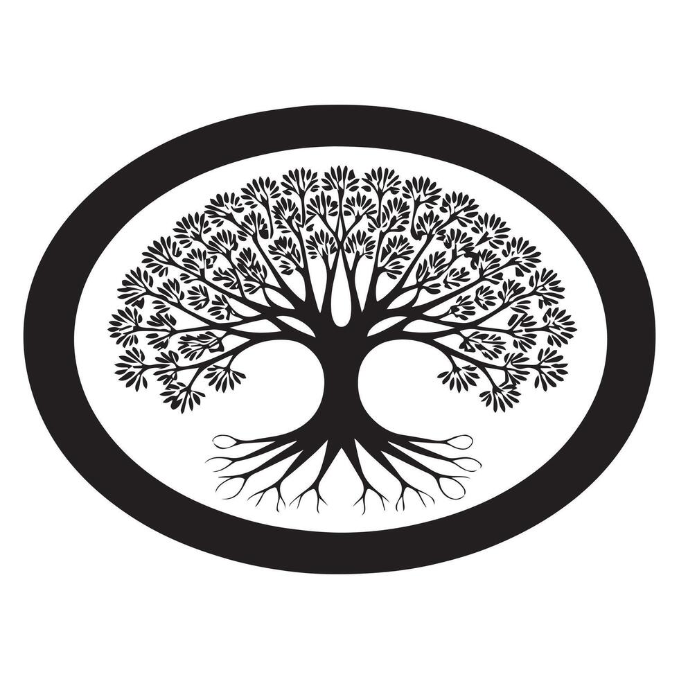 Celtic Tree of Life Silhouette Clipart Design vector