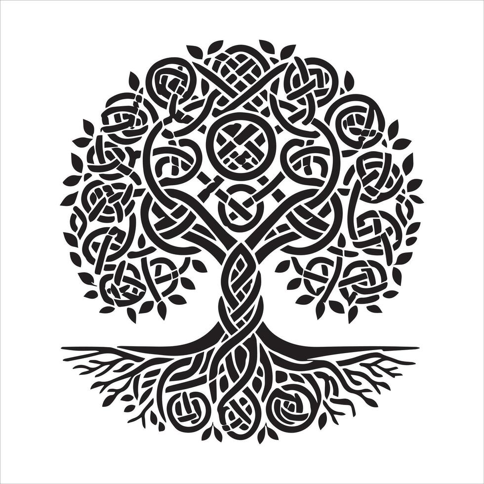 Timeless Celtic Tree of Life illustration Design vector