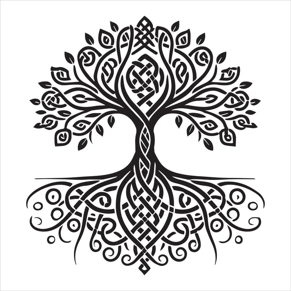 Abstract Celtic Tree of Life Illustration vector