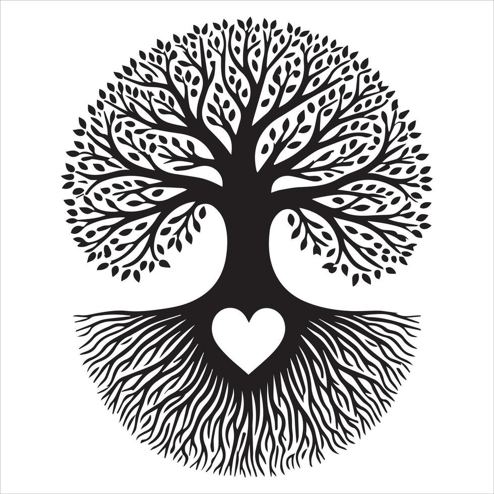 Celtic Tree of Life with Sacred Geometry vector