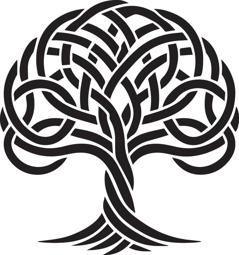 Celtic Tree of Life Ancient Symbol Silhouette vector