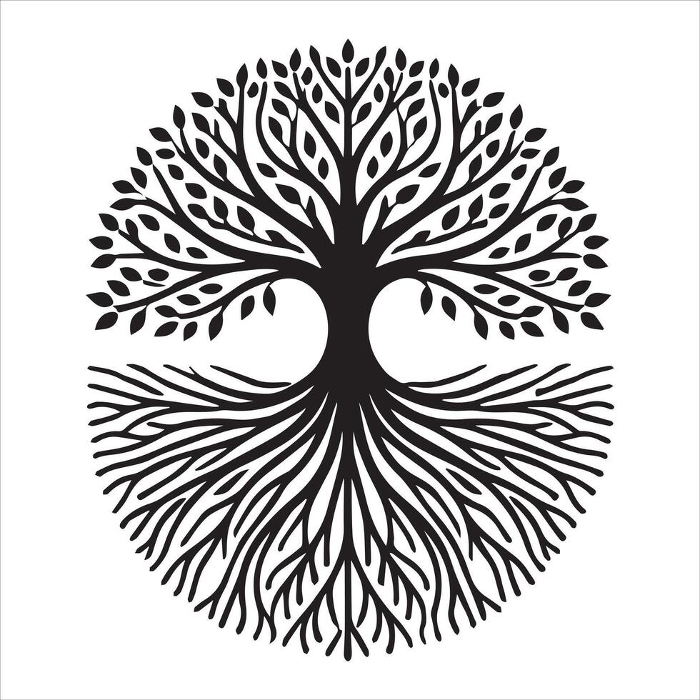 Modern Celtic Tree of Life Logo vector