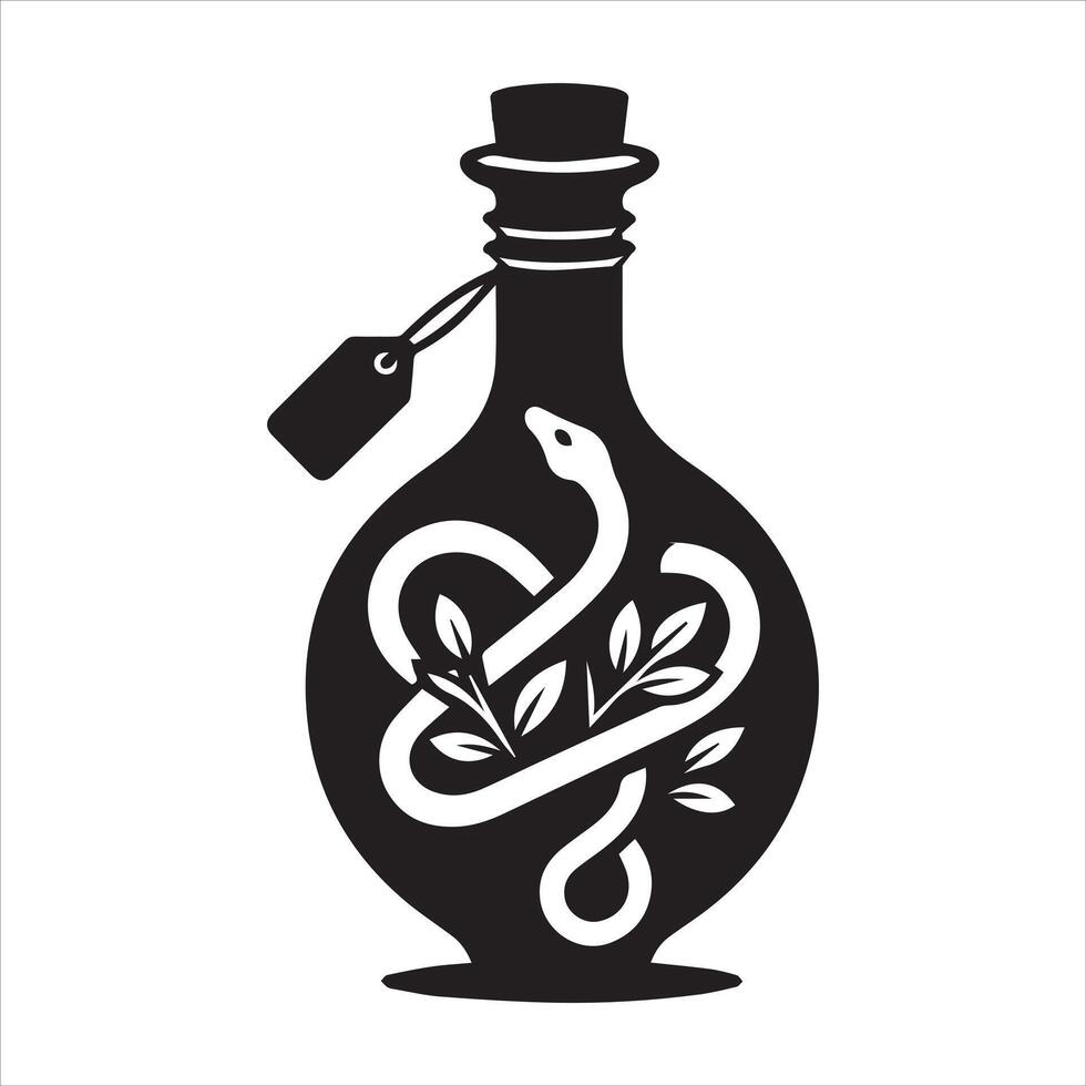 Mystical Witch Silhouette with Pentagram vector