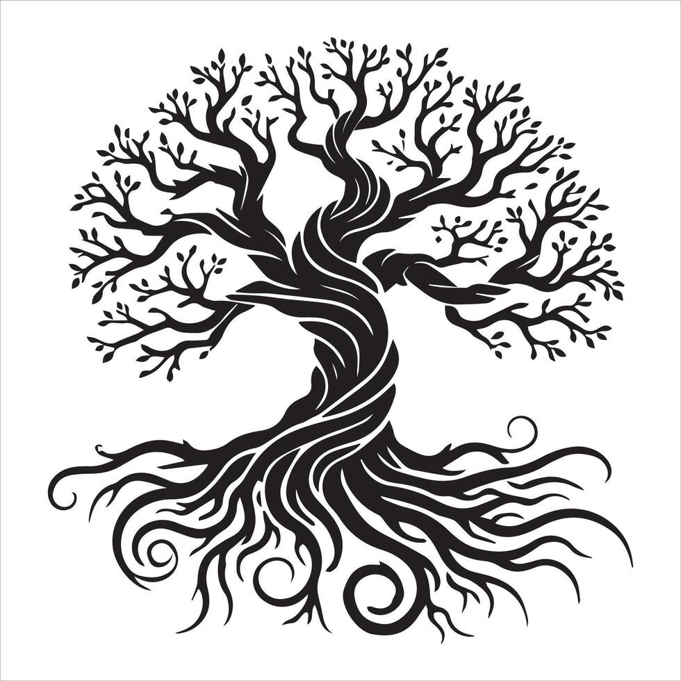 Hand drawn Celtic Tree of Life Design vector